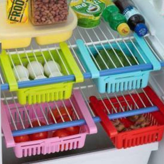 Expandable Fridge Tray Organizer Set Storage Basket - Shopaholics