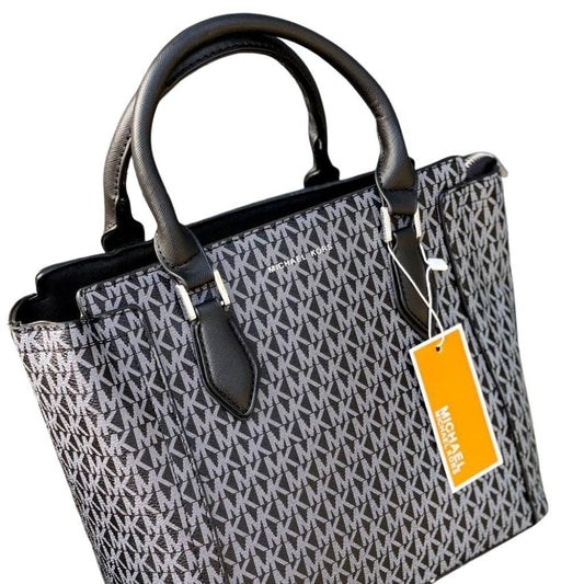 Fashion Top Handle Pu Leather Handbag For Women - Black - Shopaholics