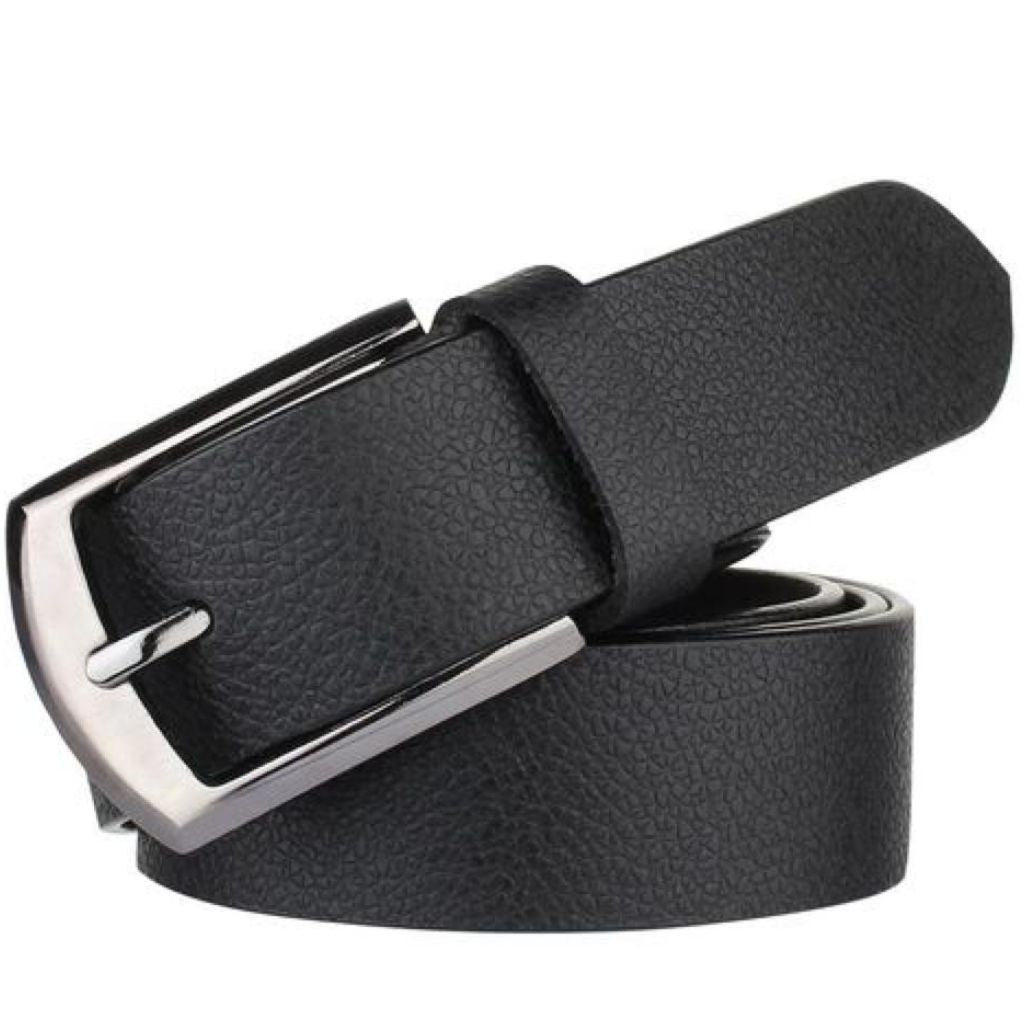 Formal Black Solid Leather Belts For Men – Shopaholics