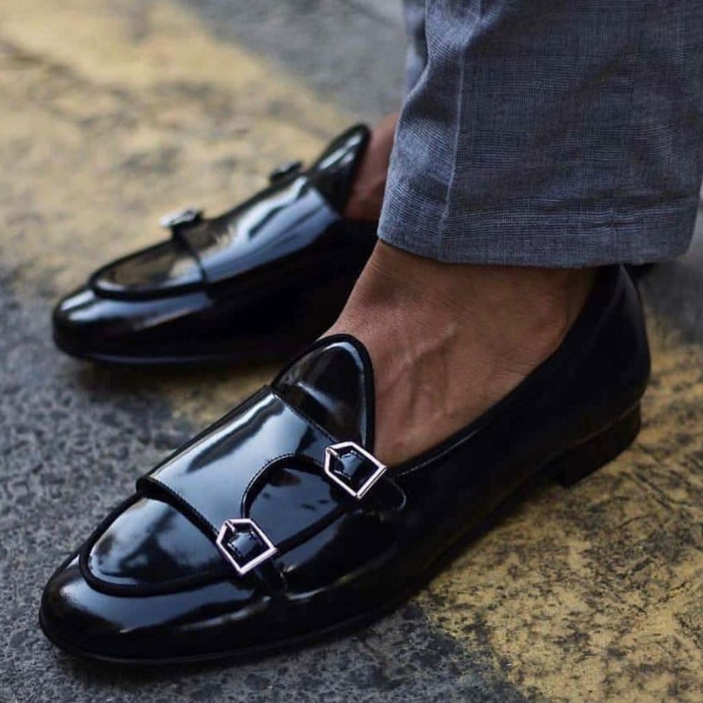 Formal Monk Faux Leather Loafers Shoes For Men - 6 / Black - Shopaholics