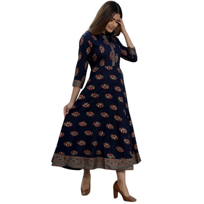 Heavy Printed Reyon Gown For Women - Shopaholics