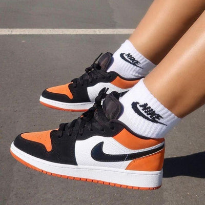 Jordan Retro 1 Trending Sneakers Shoes For Men - 41 / Black-Orange - Shopaholics