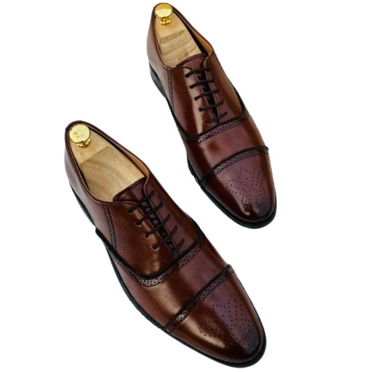 Luxury Formal Designer Leather Shoes For Men - 6 / Coffee - Shopaholics