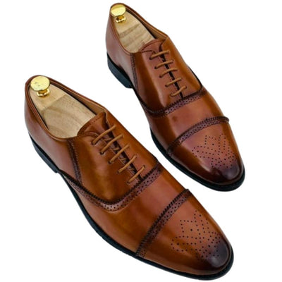 Luxury Formal Designer Leather Shoes For Men - 6 / Brown - Shopaholics