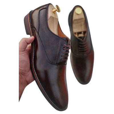 Luxury Formal Leather Shoes For Men - 6 / Coffee - Shopaholics