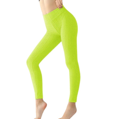 Neon Green Lifting High Waisted Leggings For Women - S / Neon Green - Shopaholics