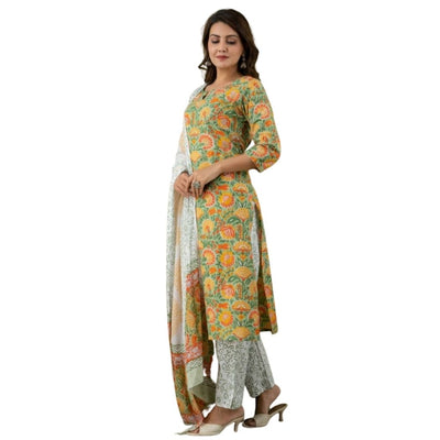 Premium Cotton Kurti And Pant With Dupatta For Women - Shopaholics