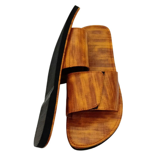 Regular Fit Synthetic Leather Sandals Flip Flops For Men - Shopaholics