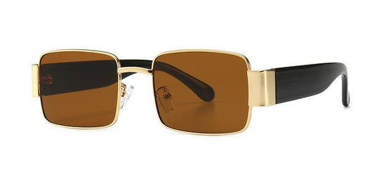 Punk Square Sunglasses For Men And Women - C8 gold tea - Shopaholics