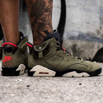 Retro Travis Scott Air Jordan Sneakers Shoes For Men - 41 / Army Green - Shopaholics