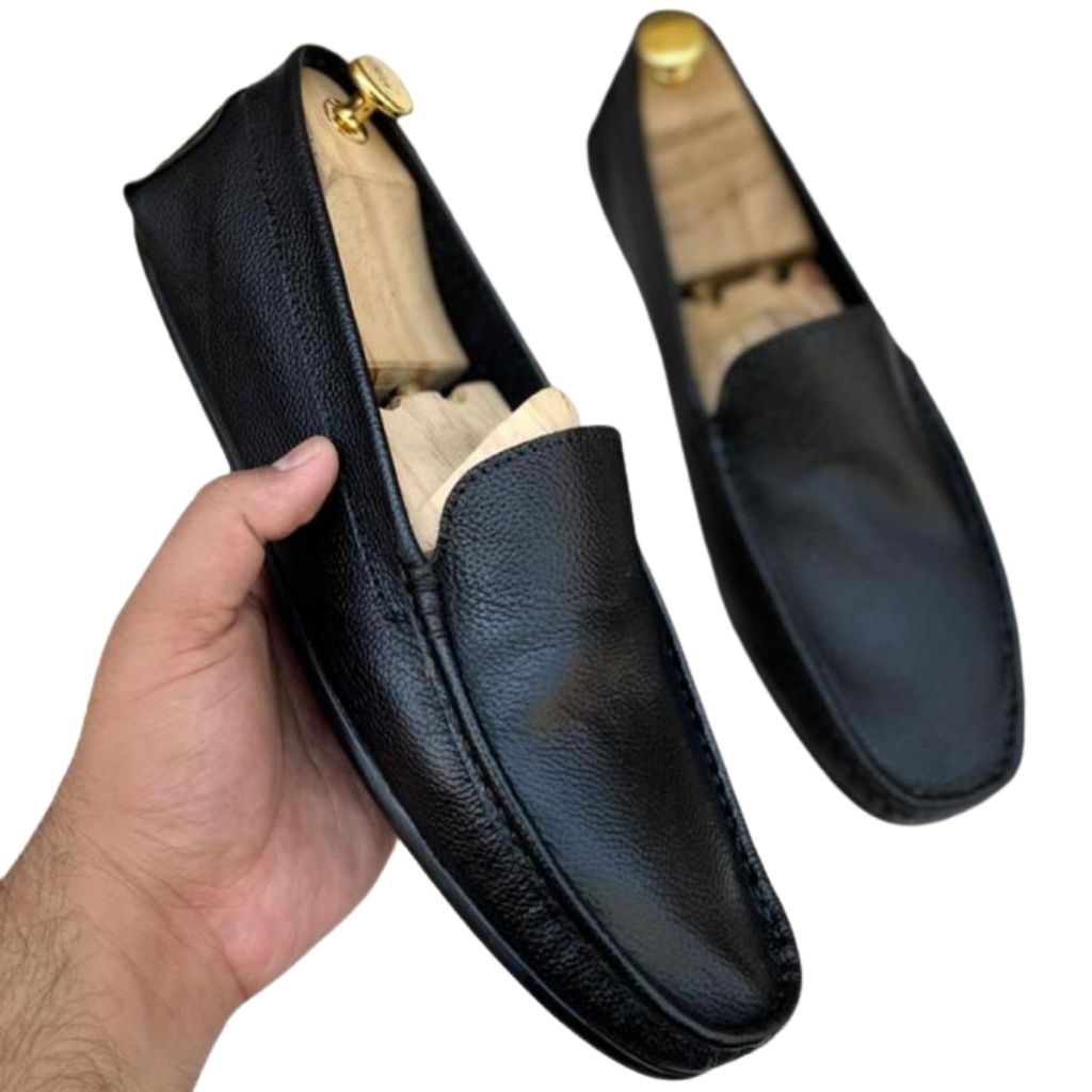 Royal Casual Leather Loafers Shoes For Men - 6 / Black - Shopaholics