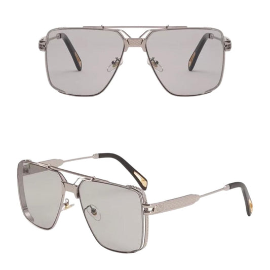 Royal Gold Metal Sunglasses For Men - Silver - Shopaholics