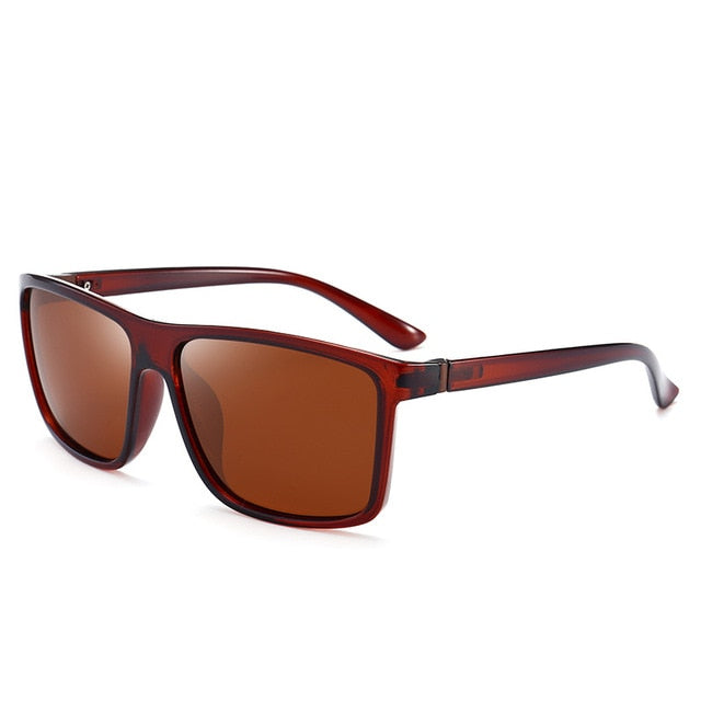 Square Polarized Sunglasses for Men, Brown