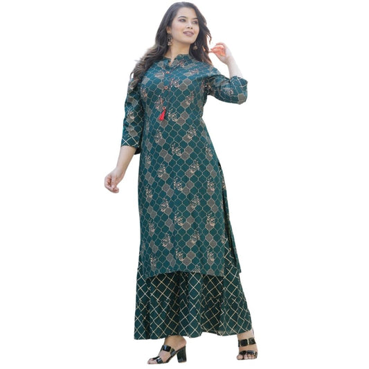 Sequence Tagai Worked Printed Kurti With Sharara For Women - Shopaholics