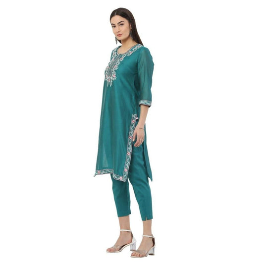 Sequin Gotta Lace Kurti Pant With Dupatta For Women - Shopaholics