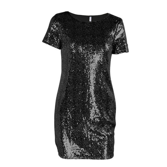 Women Short T-Shirt Dress - Black / L - Shopaholics