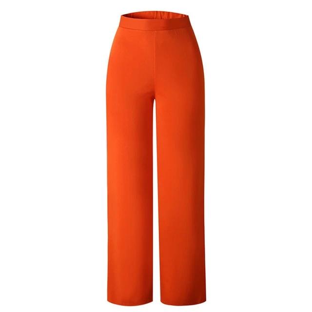 Buy KOTTY Women Solid Polyester Blend Orange red Trouser Orange red26 at  Amazonin