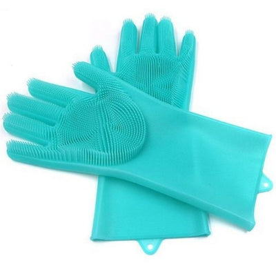 Silicon Scrubbing Hand Gloves For Hand Protection - Shopaholics
