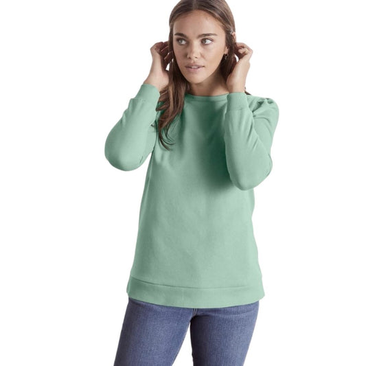 Soft Stretchable Inside Fleece Sweatshirt For Women - Green / 48" Inch Bust - Shopaholics