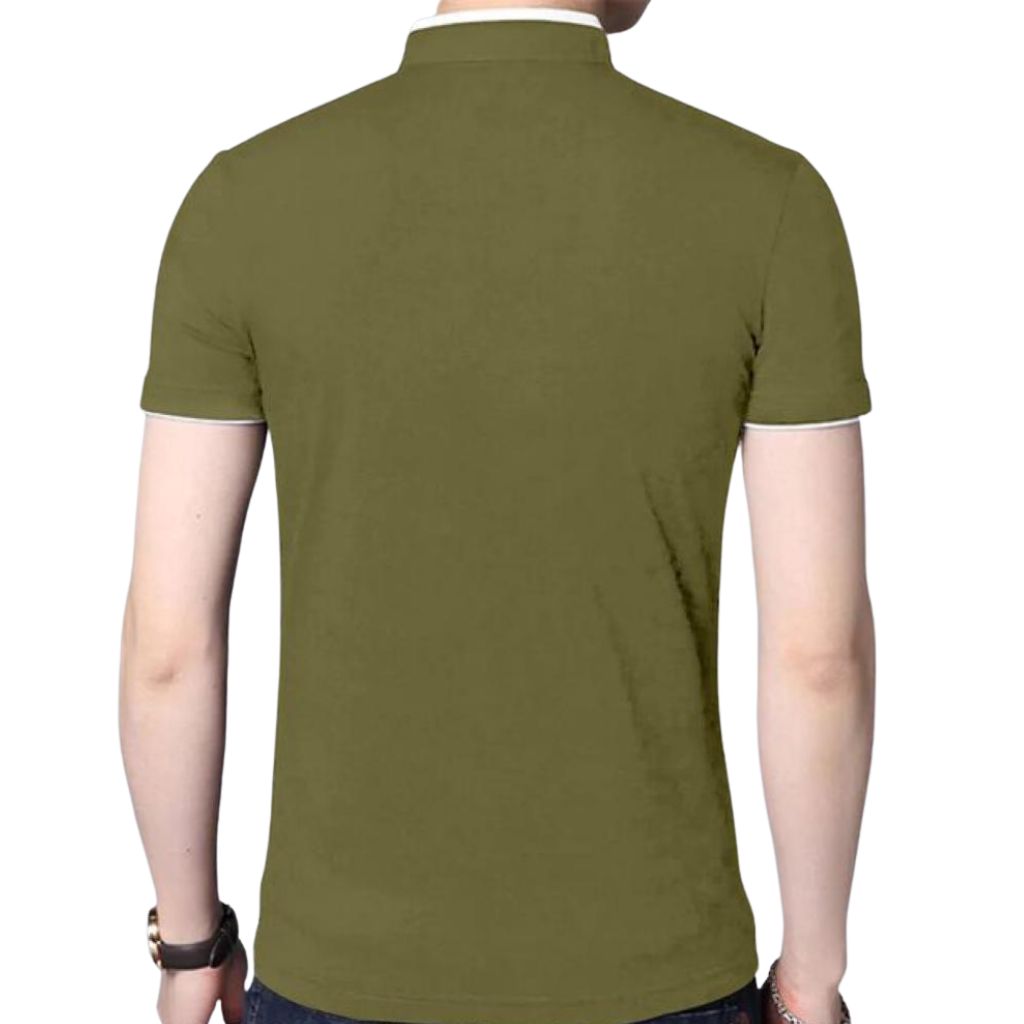 Solid Cotton Short Sleeve T-Shirt For Men - Shopaholics