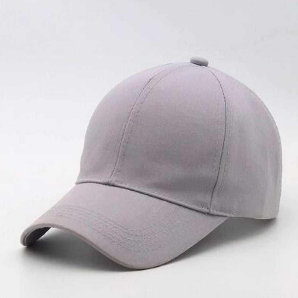 Solid Fancy Cotton Baseball Caps And Hats For Men - Grey / Free - Shopaholics