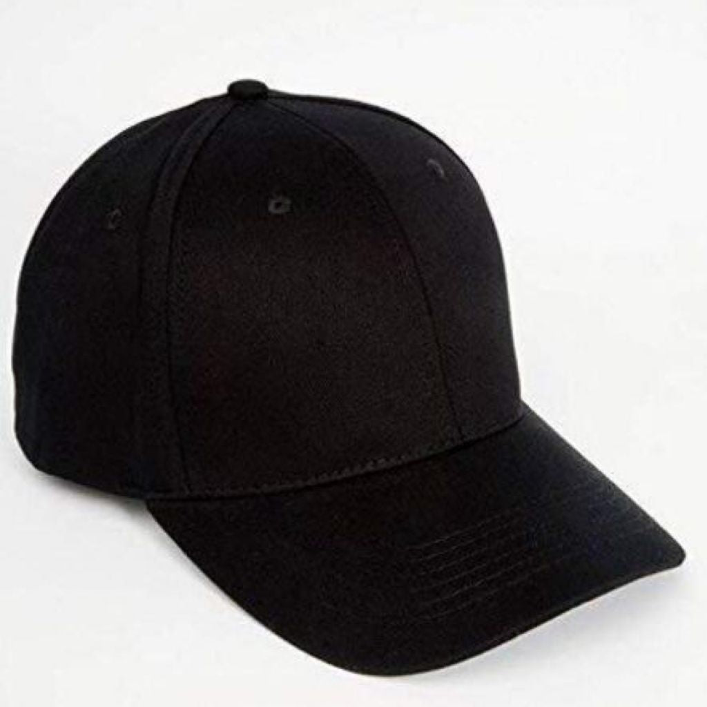 Solid Fancy Cotton Baseball Caps And Hats For Men - Black / Free - Shopaholics