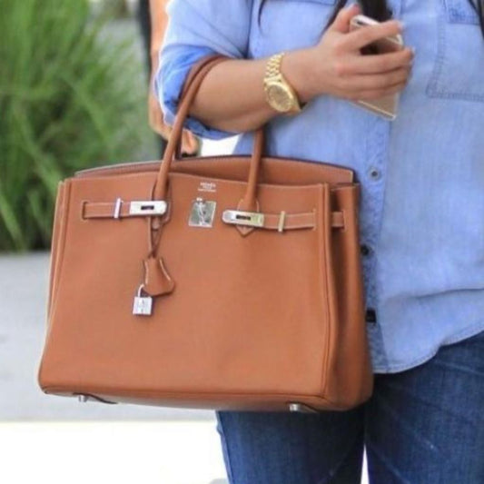 Stylish Birkin Tote Leather Handbag For Women - Shopaholics