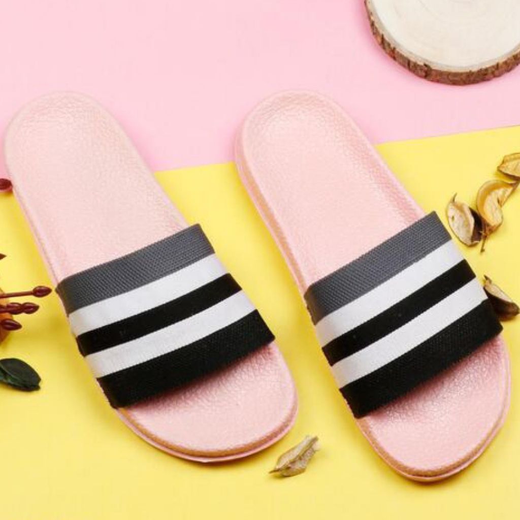 Stylish Casual Striped Slide Flip Flops For Men - Shopaholics
