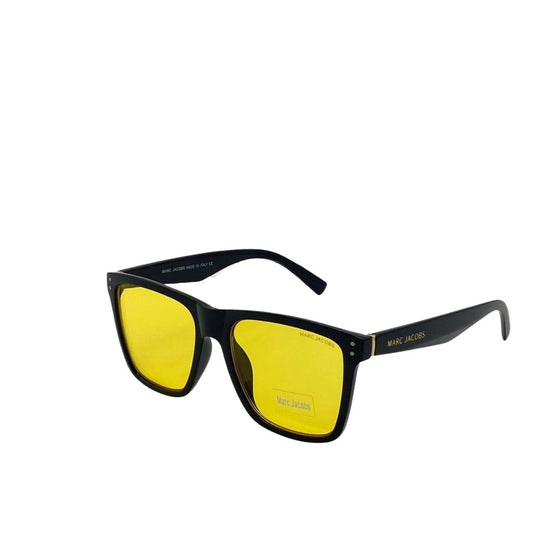 Summer Trendy Wayfarer Sunglasses For Men - Yellow / Black - Shopaholics
