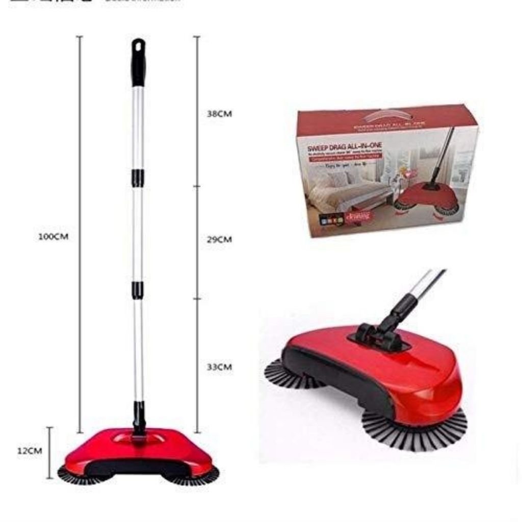 Sweep Drag Household Rotating Sweeper Cleaner Dust Mop - Shopaholics