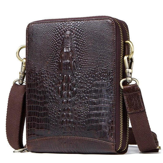 Men Vintage Leather Messenger Bag - Shopaholics