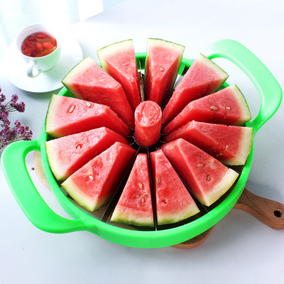 Stainless Steel Watermelon Slicer Cutter - Green - Shopaholics