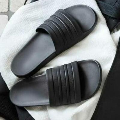 Trendy Casual Neo Slide Flip Flops For Men - 6 / Black - Shopaholics