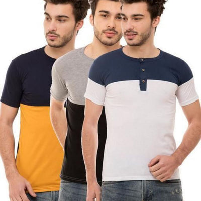 Trendy Elegant Pack Of 3 Combo T-Shirt For Men - S-36 - Shopaholics