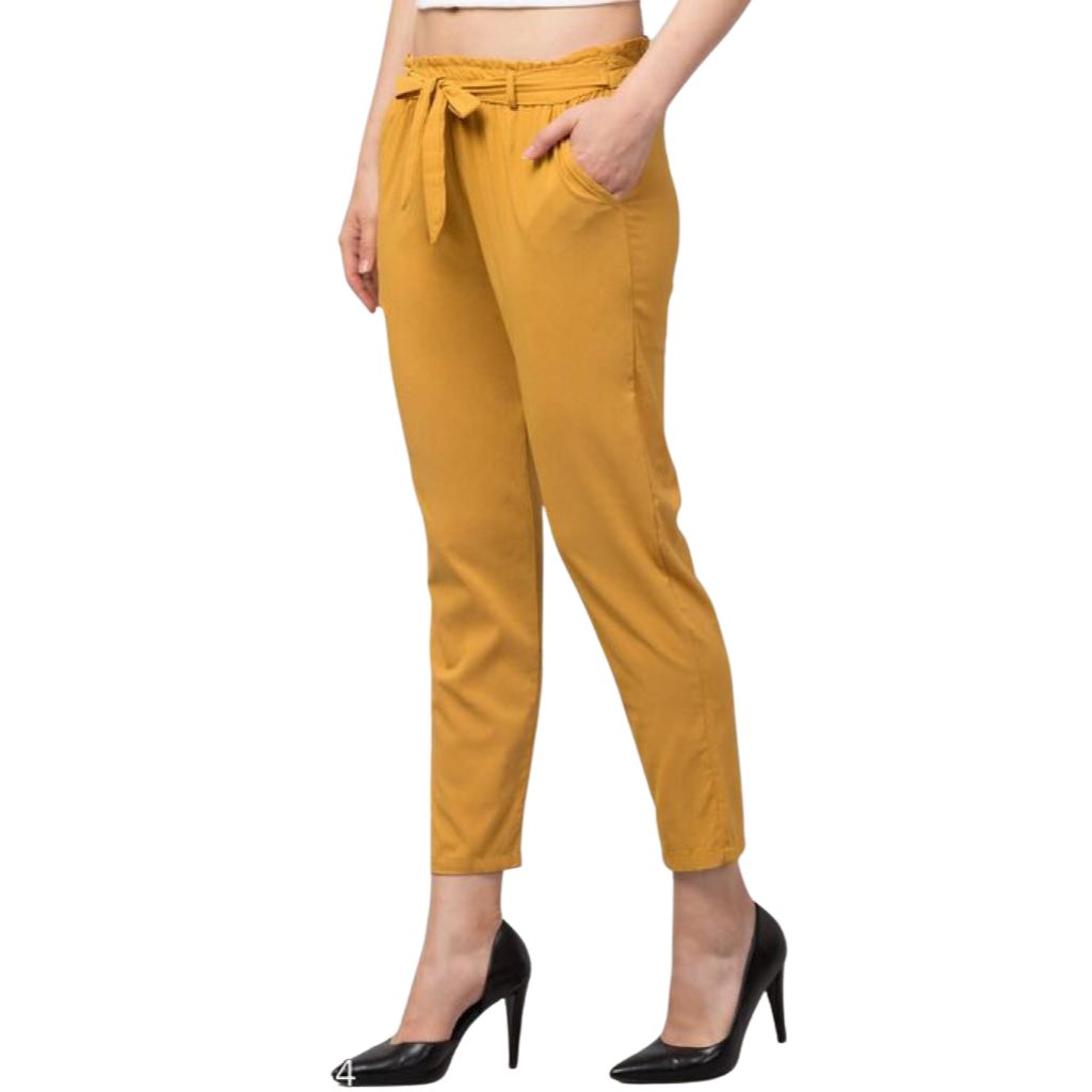 Brown Slim Fit And Double Pocket Daily Wear Plain Cotton Trouser For Ladies  at Best Price in Mumbai  Mansi Collection