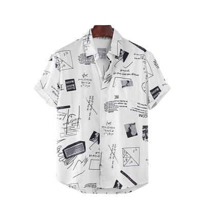 Trendy Regular Fit Half Sleeve Shirt For Men - M-38 / White - Shopaholics
