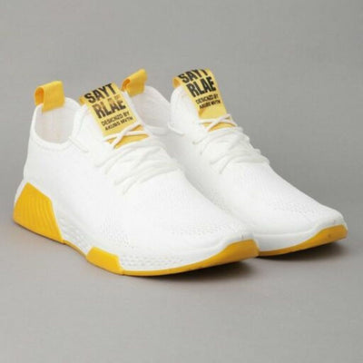 Trendy Sayt Rlae Running Sports Shoes For Men - 6 / White - Shopaholics