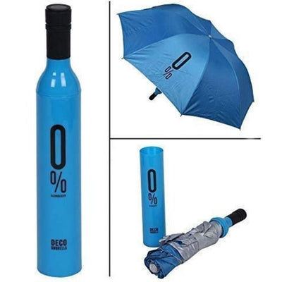 Umbrella With Waterproof And Compact Bottle Shaped Plastic Case - Shopaholics