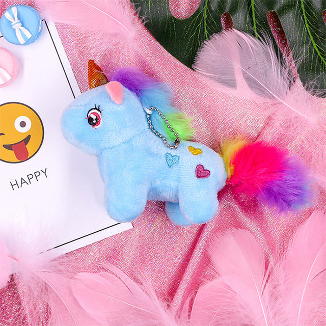 Popular Small Unicorn Plush Soft Toys - Blue - Shopaholics