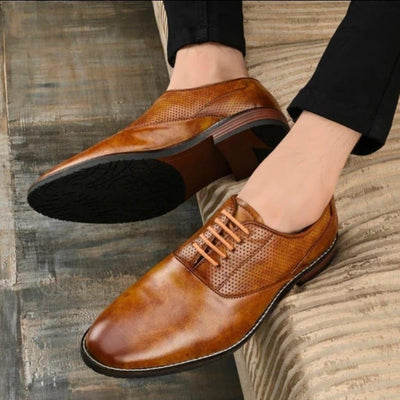 Unique Formal Oxford Loafers Shoes For Men - 6 / Brown - Shopaholics