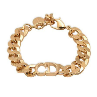Unisex Elegant Stainless Steel Gold Chain Bracelet - Free Size / Gold - Shopaholics