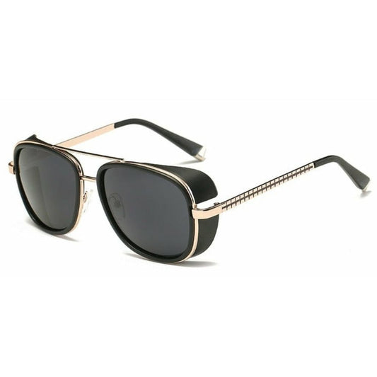 Unisex Elegant Stark Adult Aviator Sunglasses - Black - Shopaholics