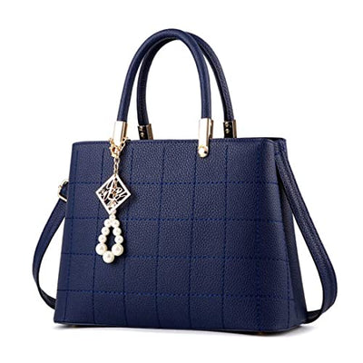 Blue Retro Fashion Handbag For Women - Blue - Shopaholics