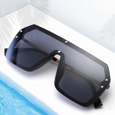 Wayfarer Square Oversized Sunglasses For Men And Women - Black - Shopaholics