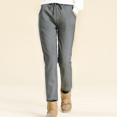 Winter Harem Warm Pant For Women - Light Gray / XXXL - Shopaholics