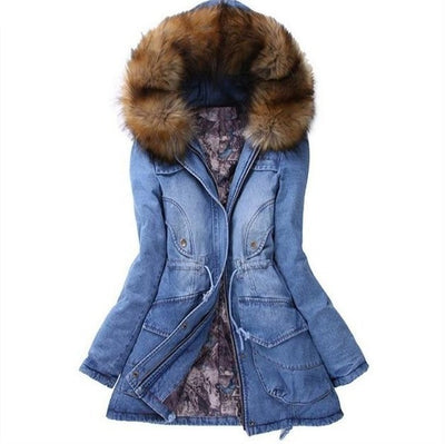 Women Thick Basic Jeans Jacket
