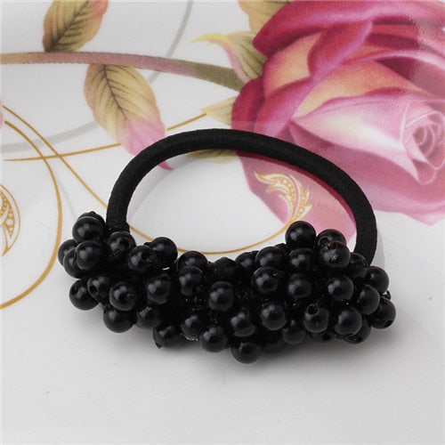 Women Hair Accessories Pearls Beads Headband - black / Size fits all - Shopaholics
