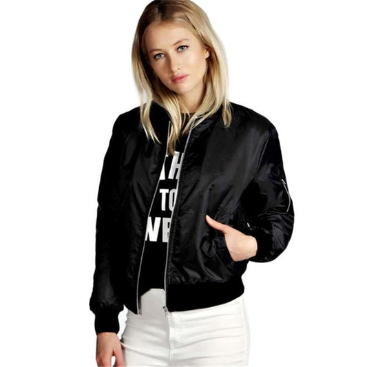Women Long Biker Motorcycle Zipper Jacket - Shopaholics