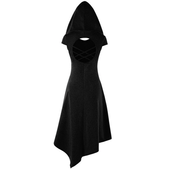 Women Summer Casual Midi Dress - Black / L - Shopaholics