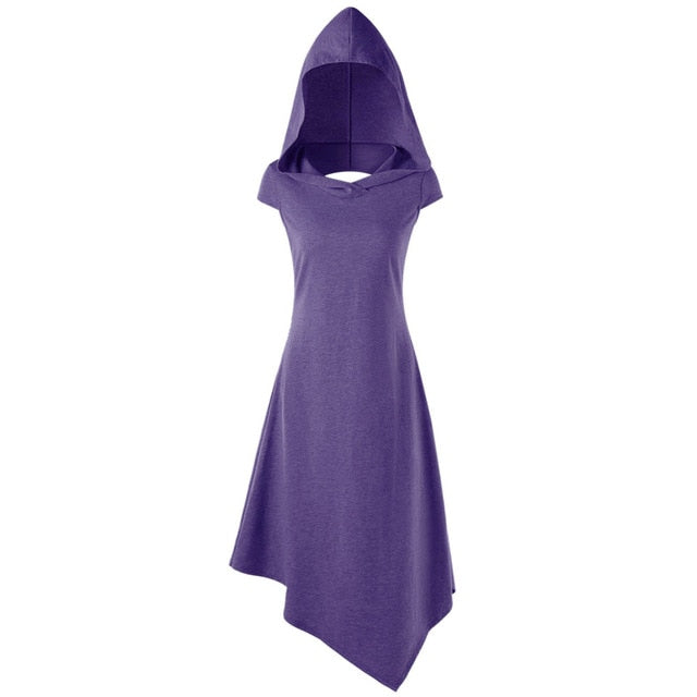 Women Summer Casual Midi Dress - Purple / L - Shopaholics